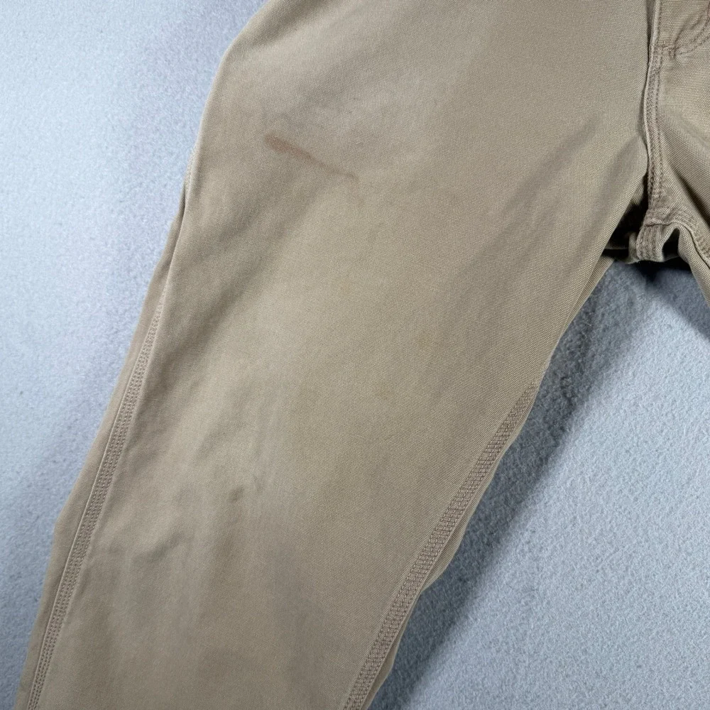 Carhartt FR Flame Resistant Loose Fit Canvas Work Pants Tan 35x32 FRB159 GKH